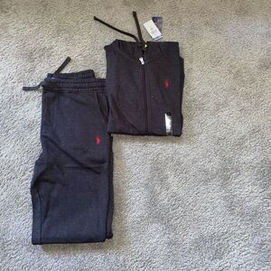 Men’s Polo Ralph Lauren Sweatsuits(Charcoal Gray)